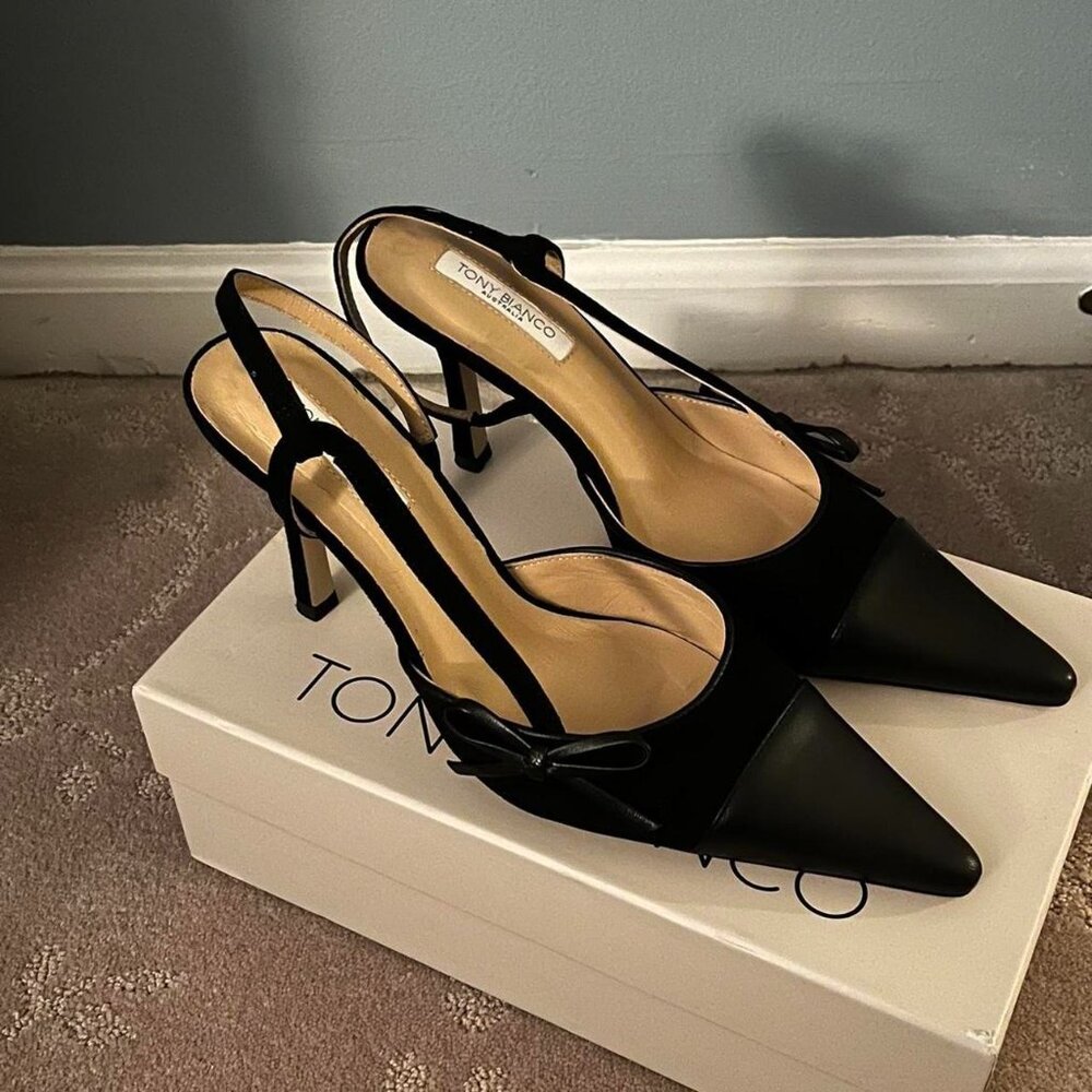 Tony Bianco Harmony Suede Black Heels